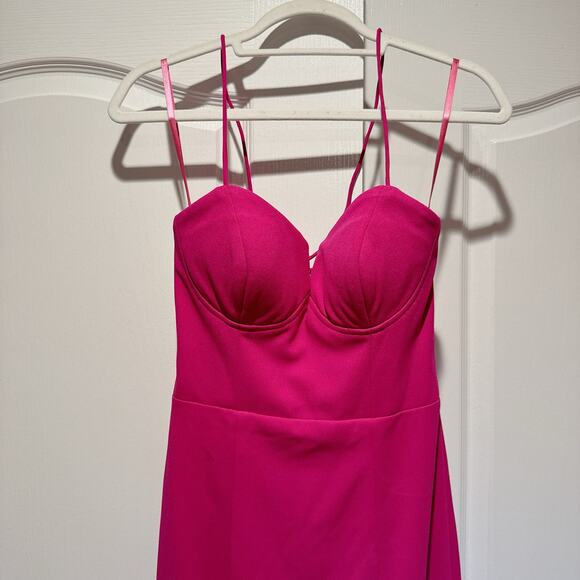 BARIANO Australia Sweetheart Barbie Fuchsia Pink Mermaid Corset Maxi Gown | S - Picture 3 of 13